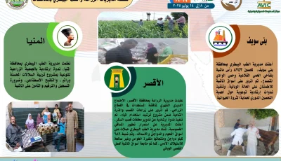 جهود وأعمال مديريات الزراعة والطب البيطري من 8 إلى 14 يوليو